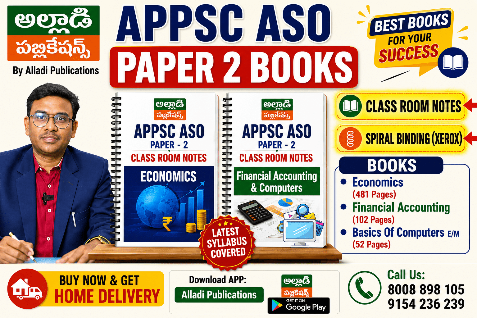 APPSC ASO Paper 2 books ad